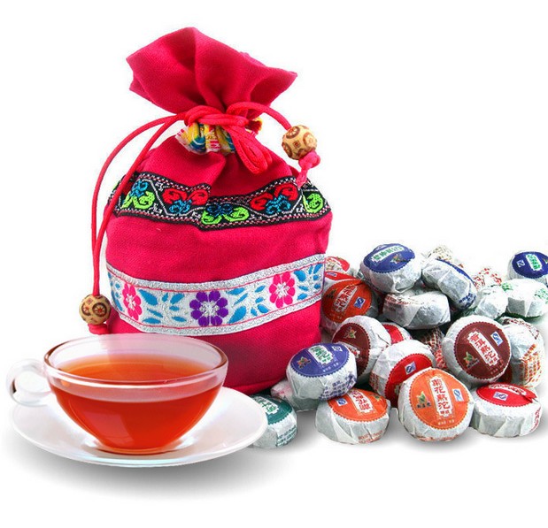 Mini tuo de thé pu erh du Yunnan assortiment de 10 parfums