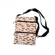 Sac bandoulière imprimé moustache