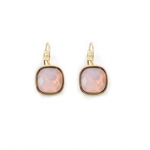 Boucles d’oreilles dormeuses avec sertissures