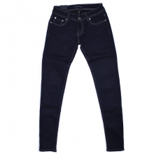 Jeans slim bleu foncé avec poches ornées de motif Union Jack