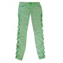Pantalon vert paré de noeuds côté