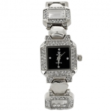 Montre bijou carré ornée de strass