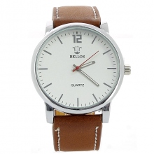 Montre-bracelet avec cadran rond en acier