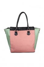Sac à main effet croco avec poche zippée