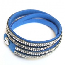 Bracelet double tour agrémenté de strass
