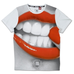 T-shirt homme avec motif lèvre