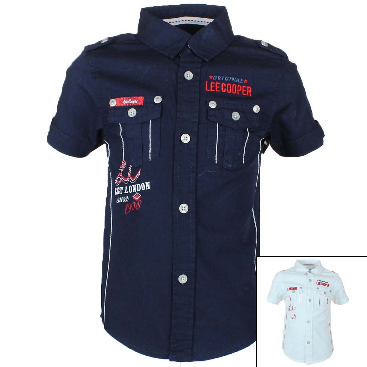 10x Chemises manches courtes Lee Cooper du 6 au 14 ans