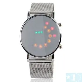 Grossiste, fournisseur et fabricant LW5/Newest Mirror Face Binary LED Steel Watch for Men Silver