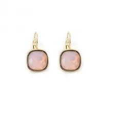 Boucles d’oreilles dormeuses avec sertissures