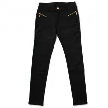 Pantalon orné de strass avec poches zippées