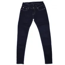 Jeans slim bleu foncé avec poches ornées de motif Union Jack