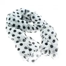 Écharpe chic imprimée de pois