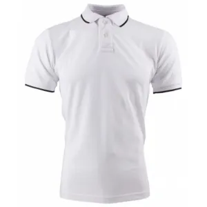 Polo uni blanc pour homme