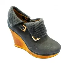 Bottines compensées avec semelle dorée