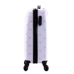 Valise Taille Cabine rigide blanc enfant ultra leger brillant ABS+PC 4 roues PARTY PRINCE
