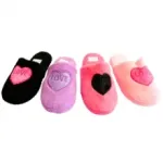 Pantoufles pour femme avec cœur imprimé Love dessus