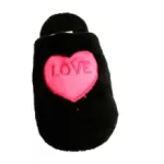 Pantoufles pour femme avec cœur imprimé Love dessus