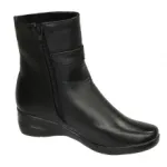 Bottines noires avec boucles fantaisies