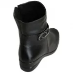 Bottines noires avec boucles et strass
