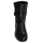 Bottines noires avec boucles et strass