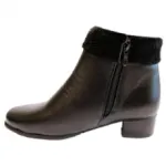 Bottines femme avec boucles décoratives et fausse fourrure