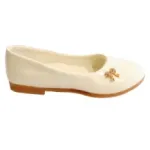 Ballerine vernis fille avec motif fleur à strass