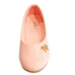 Ballerine vernis fille avec motif fleur à strass