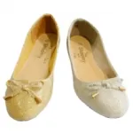 Ballerine façon reptile avec nœud décoratif dessus