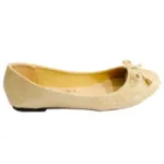 Ballerine façon reptile avec nœud décoratif dessus