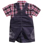 Ensemble salopette et chemise avec casquette pour bébé garçon