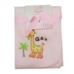 Couverture bébé avec motif brodée