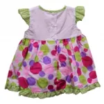 Ensemble robe brodée et bandeau pour bébé fille