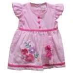 Ensemble robe en deux tons et bandeau pour bébé fille