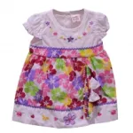 Joli ensemble robe et bandeau pour bébé fille
