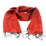 Écharpe à franges imprimée de motif fantaisie
