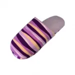 Chaussons à rayures multicolores