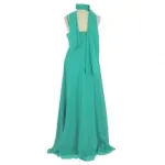 Robe de soirée drapée longue cache-cœur