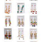 Boucles d'oreilles ornées de pierres précieuses