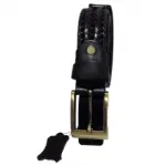 Ceinture tressée en cuir avec boucle ardillon