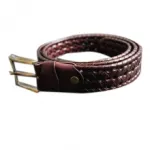 Ceinture tressée fashion en cuir