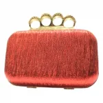 Sac de soirée avec bague strass pour 4 doigts