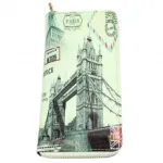 Portefeuille en vogue avec motif de monument