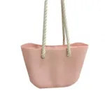 Sac de plage tendance avec double anses torsadée et fermoir zippé