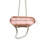 Sac de plage tendance avec double anses torsadée et fermoir zippé