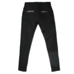 Pantalon slim avec poches zippées et empiècement cuir