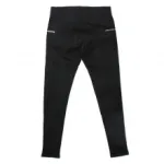 Pantalon avec poches zippées et cuir matelassé