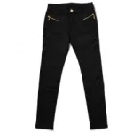 Pantalon orné de strass avec poches zippées