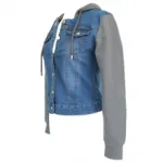 Magnifique veste en jeans avec capuche