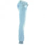 Jeans skinny délavé avec élastique à la base