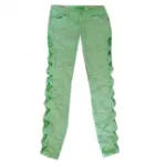Pantalon vert paré de noeuds côté